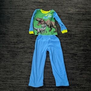 Jurassic World Dinosaur Kids Pajama Set - Blue and Green